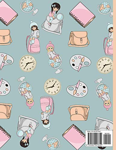 Primary composition notebook: Baby Blue Back to school pattern Story Paper to write in for Girls 120 pages (8.5 x 11 Inch).,Used