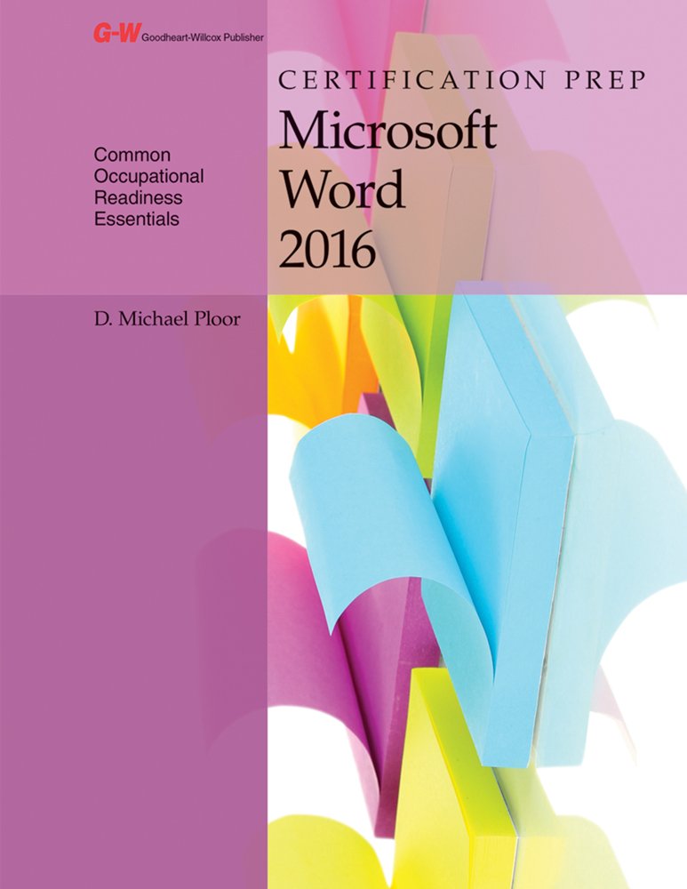 Certification Prep Microsoft Word 2016,Used