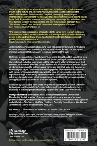 Histories of the Self: Personal Narratives and Historical Practice,Used
