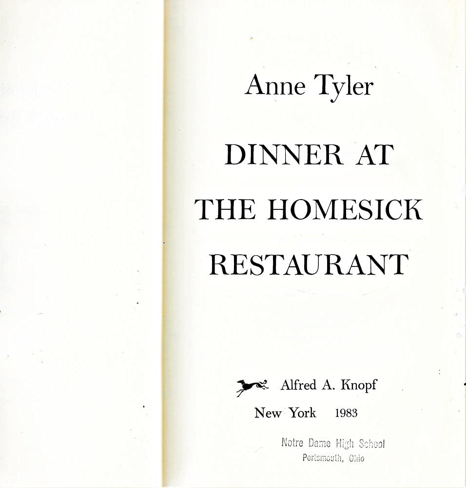 Dinner at the Homesick Restaurant,New