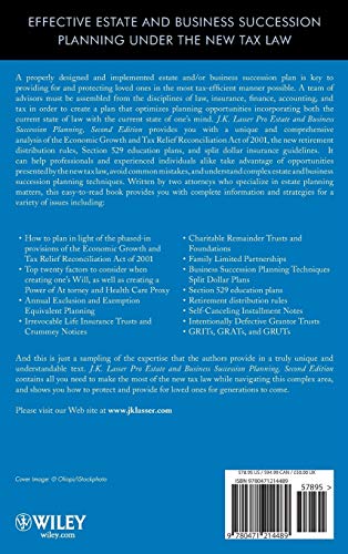 J.K. Lasser ProEstate and Business Succession Planning: A Legal Guide to Wealth Transfer,Used