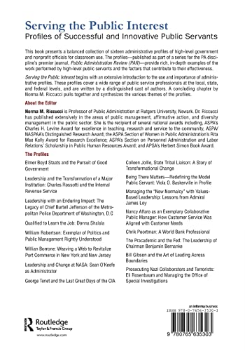 Serving the Public Interest: Profiles of Successful and Innovative Public Servants,Used