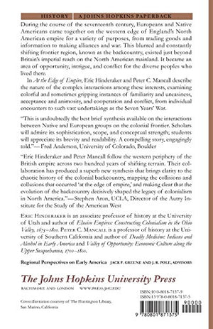 At The Edge Of Empire: The Backcountry In British North America (Regional Perspectives On Early America),New