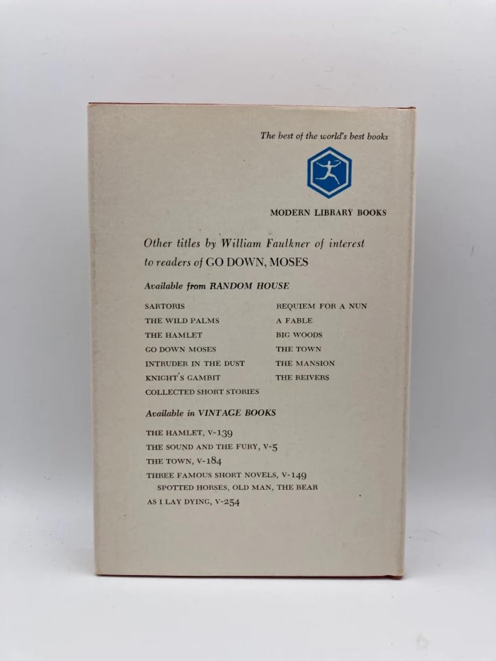 Go Down, Moses (Modern Library, 175.4),Used