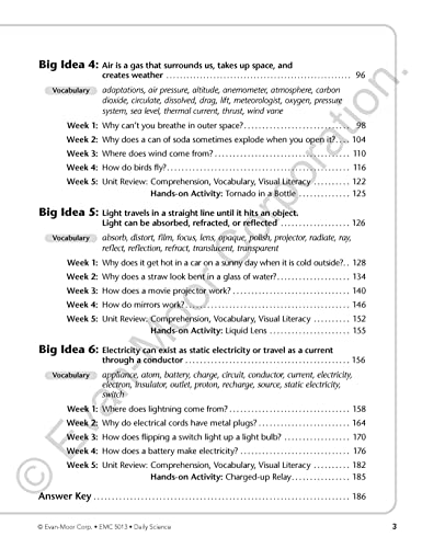 EvanMoor Daily Science, Grade 3 Homeschooling and Classroom Resource Workbook, Printable Worksheets, Teaching Edition, Earth, L,Used