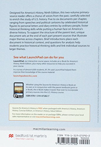 Sources for Americas History, Volume 1: To 1877,Used