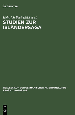 Studien Zur Islndersaga: Festschrift Fr Rolf Heller (Ergnzungsbnde Zum Reallexikon Der Germanischen Altertumskunde, 24) (German ,Used