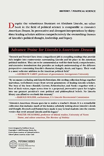 Lincoln'S American Dream: Clashing Political Perspectives,Used