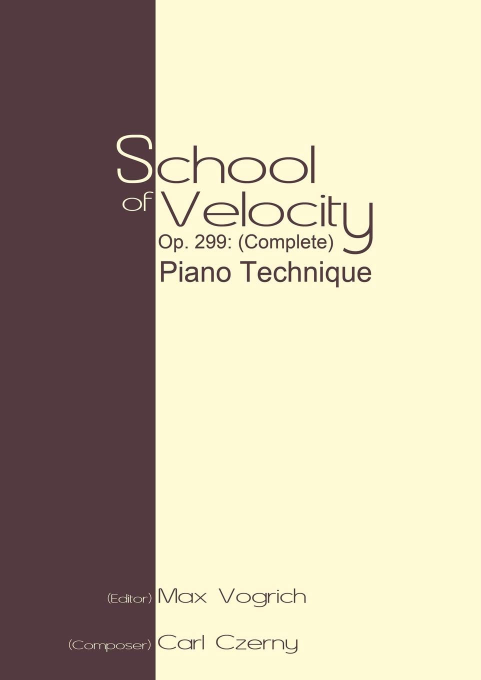 School Of Velocity, Op. 299 (Complete): Piano Technique,Used