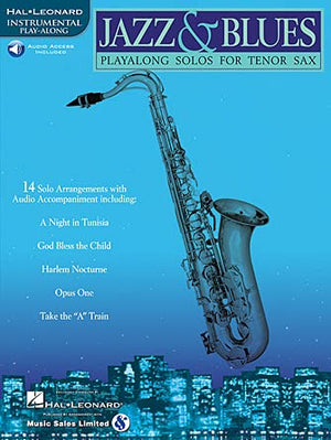 Jazz & Blues  PlayAlong Solos  Tenor Sax Book/Online Audio,Used