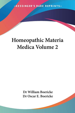 Homeopathic Materia Medica Volume 2