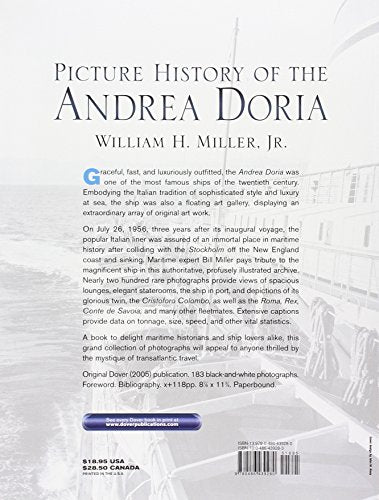 Picture History of the Andrea Doria (Dover Maritime),Used
