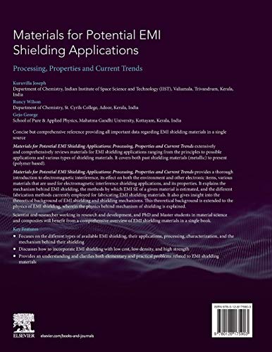 Materials for Potential EMI Shielding Applications: Processing, Properties and Current Trends,Used
