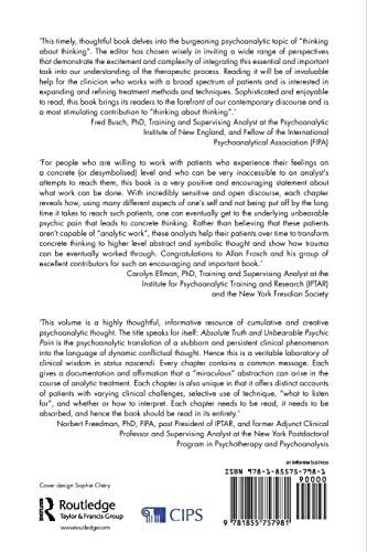 Absolute Truth and Unbearable Psychic Pain: Psychoanalytic Perspectives on Concrete Experience (CIPS (Confederation of Independe,Used