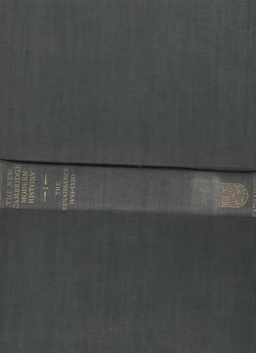 The New Cambridge Modern History, Vol. 1: The Renaissance, 14931520,Used