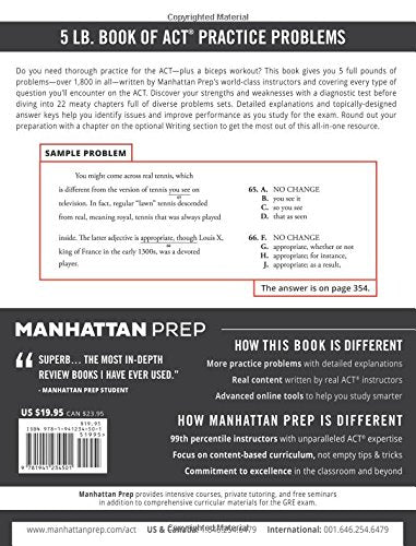 5 lb. Book of ACT Practice Problems,New