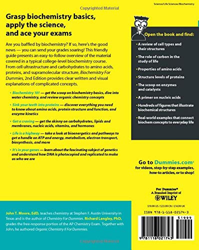 Biochemistry For Dummies, 2nd Edition,Used