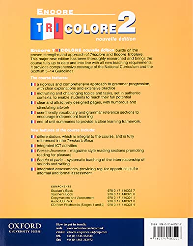 Encore Tricolore Nouvelle 2 Student Book,New