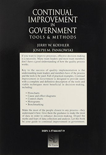 Continual Improvement in Government Tools and Methods,Used