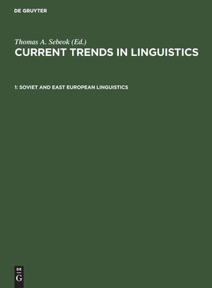 Soviet and East European Linguistics (Current Trends in Linguistics, 1),Used