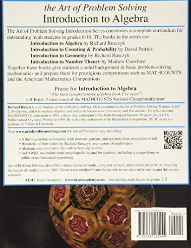 Introduction to Algebra Solutions Manual,Used