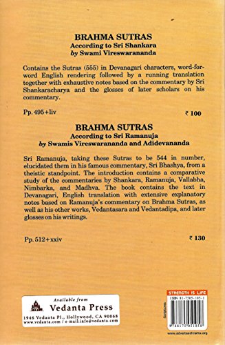 Brahma Sutra Bhasya Of Shankaracharya