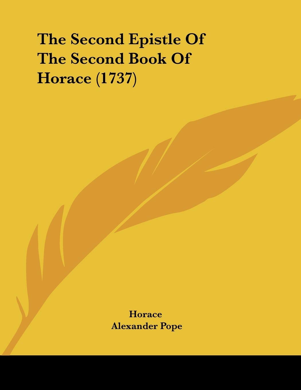 The Second Epistle of the Second Book of Horace,Used