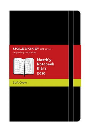 Moleskine Monthly Notebook  2010 12 Month  Pocket, Soft Black