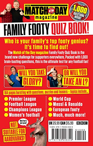 Match of the Day Family Footy Quiz Book,Used