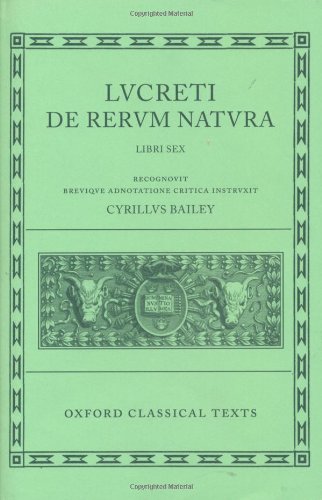 De Rerum Natura (Oxford Classical Texts) (Latin Edition),Used