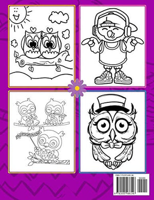 Owl Coloring Book For Kids: Owl Colouring Book:Cute animals Large Patterns to Color, cute owls for kids and toddlers,40 unique d,Used