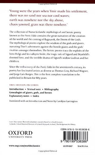 The Poetic Edda (Oxford Worlds Classics)-used