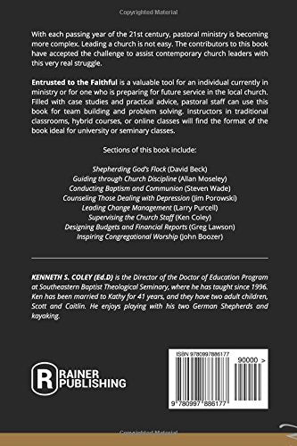 Entrusted To The Faithful: An Introduction To Pastoral Leadership-new