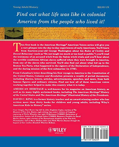 AmericanHeritage, American Voices: Colonies and Revolution (American Heritage, American Voices series),Used