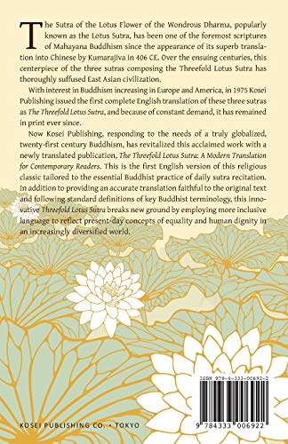 The Threefold Lotus Sutra: A Modern Translation for Contemporary Readers,Used