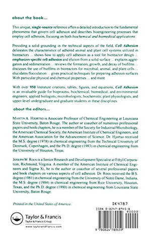 Cell Adhesion: Fundamentals and Biotechnological Applications (Bioprocess Technology),Used