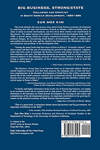 Big Business, Strong State: Collusion and Conflict in South Korean Developments, 19601990 (Korean Studies),Used