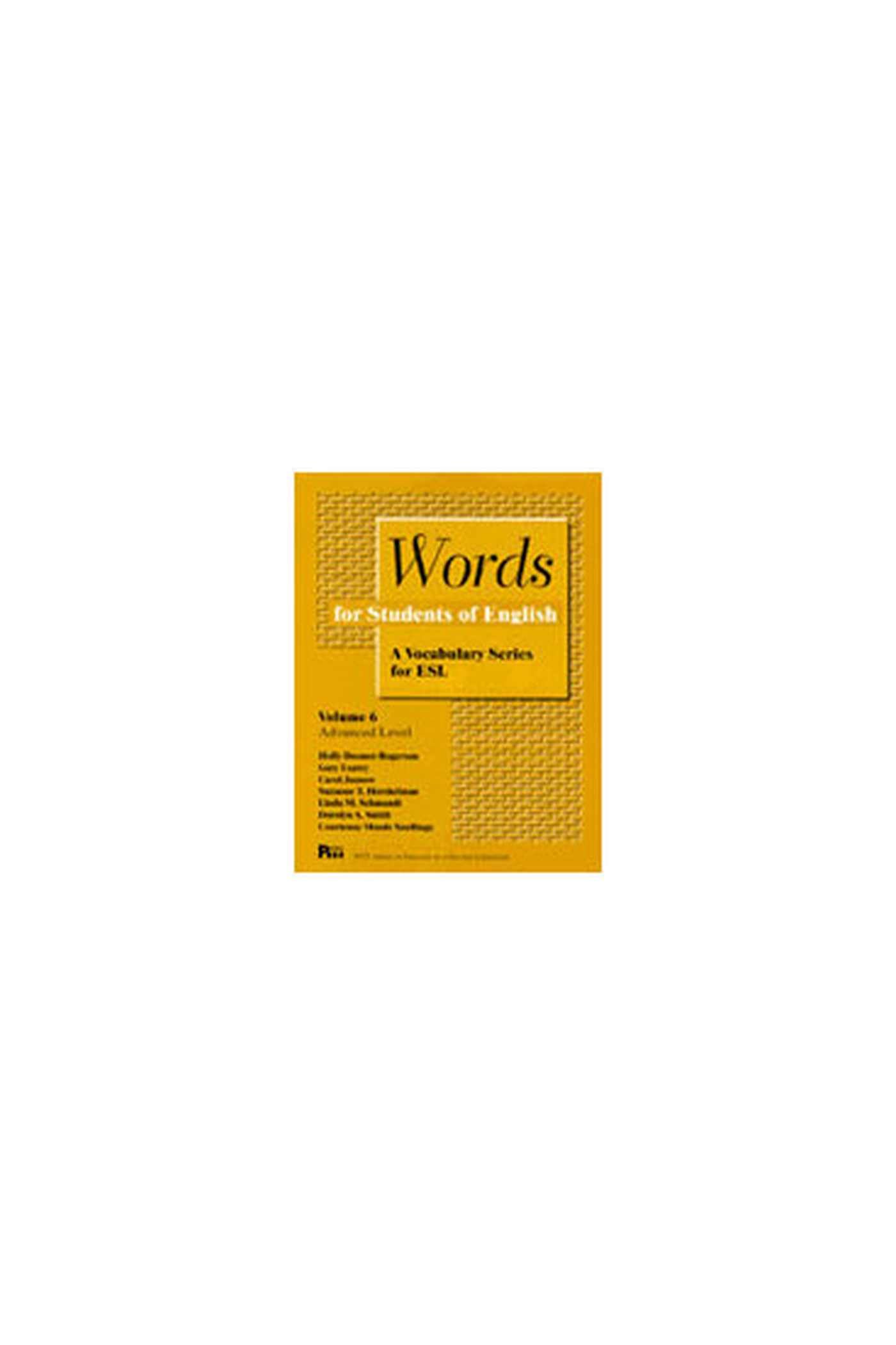 Words for Students of English : A Vocabulary Series for ESL, Vol. 6 (Pitt Series in English As a Second Language) (Volume 6),Used