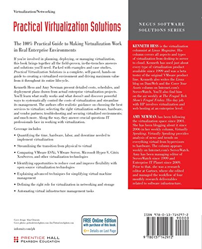 Practical Virtualization Solutions: Virtualization from the Trenches: Virtualization from the Trenches,Used