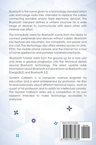 Bluetooth Tutorial: Design, Protocol and Specifications for BLE  Bluetooth Low Energy 4.0 and Bluetooth 5,Used