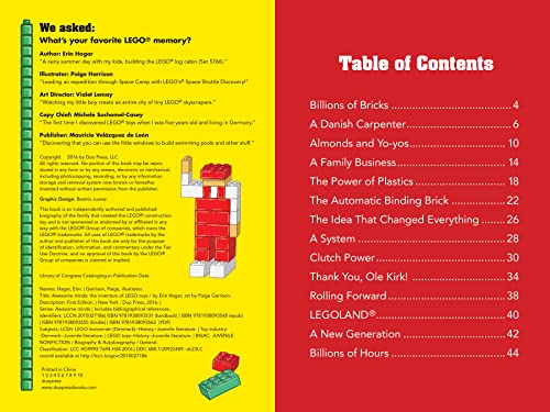 Awesome Minds: The Inventors of LEGO Toys: An Entertaining History about the Creation of LEGO Toys. Educational and Entertaining,New