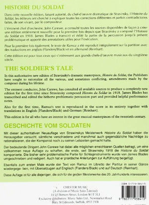 Histoire Du Soldat (The Soldier's Tale): Authorized Edition (English, French and German Edition),New