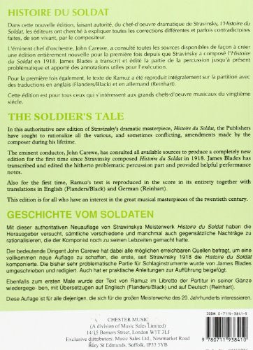 Histoire Du Soldat (The Soldier'S Tale): Authorized Edition (English, French And German Edition),Used