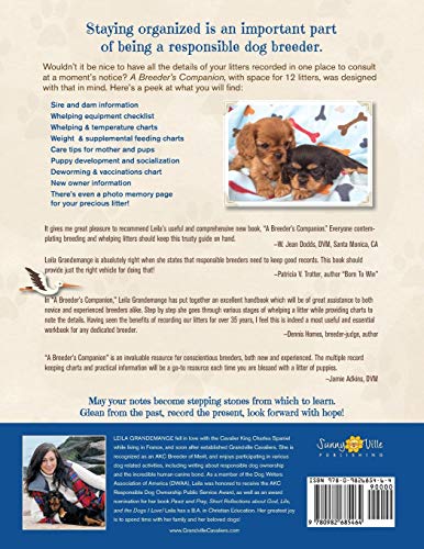 A Breeder's Companion: Record Keeping for Your Dogs' Litters,Used