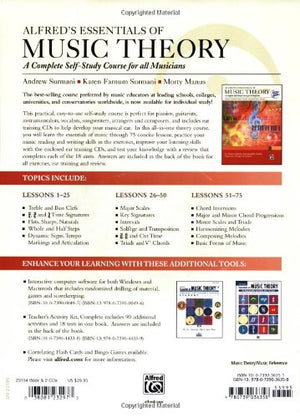 Alfred's Essentials of Music Theory: A Complete SelfStudy Course for All Musicians (Book & 2 CDs),Used
