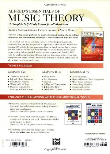 Alfred's Essentials of Music Theory: A Complete SelfStudy Course for All Musicians (Book & 2 CDs),Used