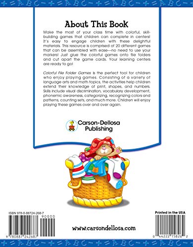 Colorful File Folder Games, Grade Pk (Colorful Game Books Series),Used