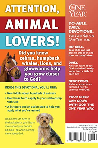 The One Year Devos for Animal Lovers: Cool Things Animals Show Us about Our Creator,Used
