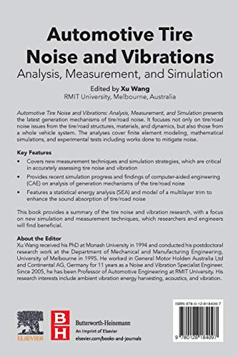 Automotive Tire Noise and Vibrations: Analysis, Measurement and Simulation,Used