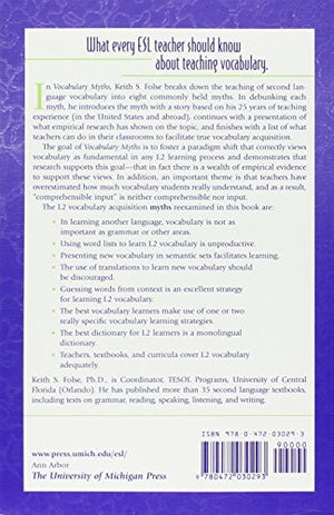 Vocabulary Myths: Applying Second Language Research to Classroom Teaching (The Myths Series),Used